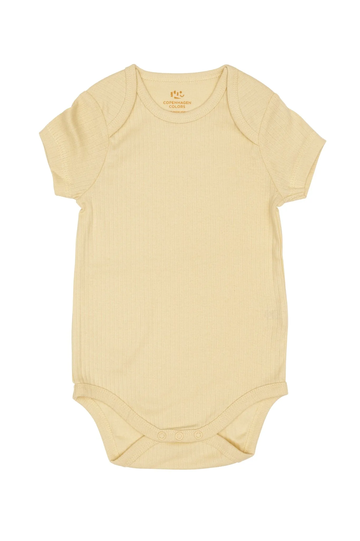 RIB JERSEY SHORT SLEEVE BODY - PALE YELLOW